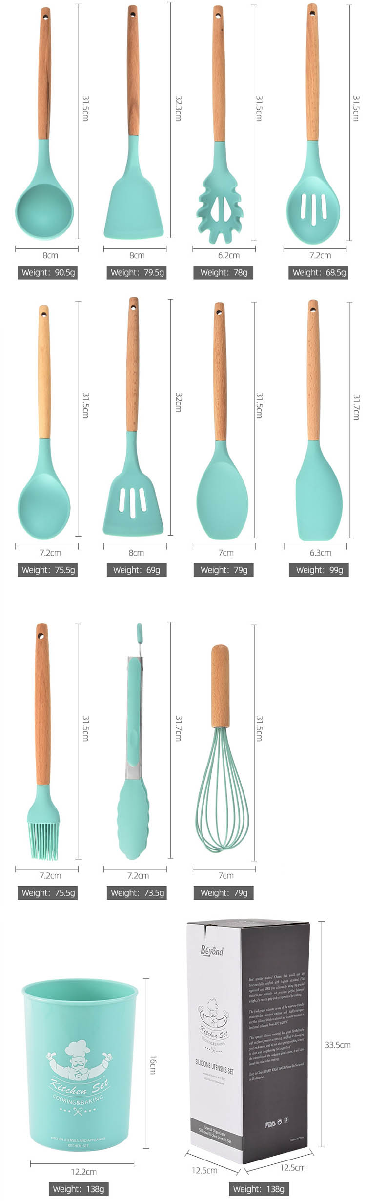 silicone kitchen utensils